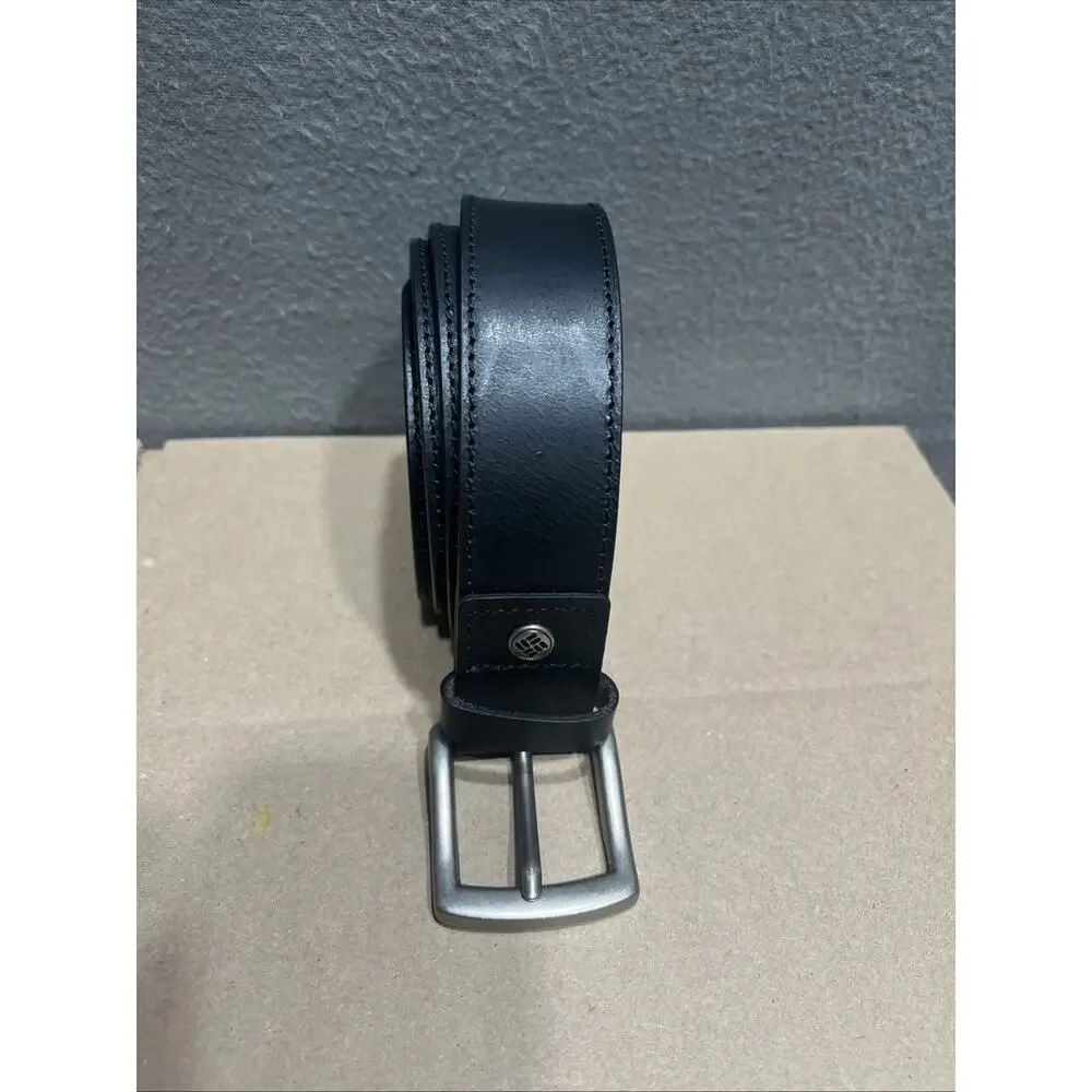 Columbia Sportswear Company Black Double Loop Leather Belt Mens Size L 38-40